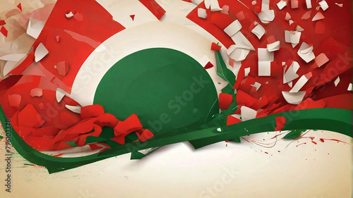 Abstract Bangladesh republic day illustration