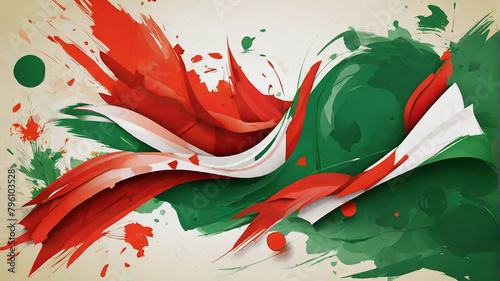 Abstract Bangladesh republic day illustration