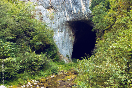 a cave in the mountains