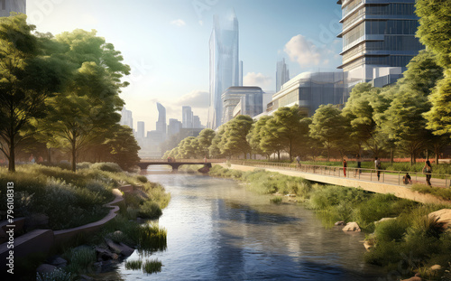 Sustainable Urban Oasis with Scenic River Walk