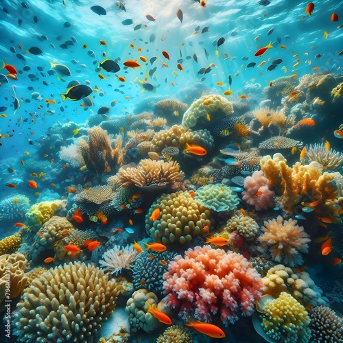 coral reef with fish