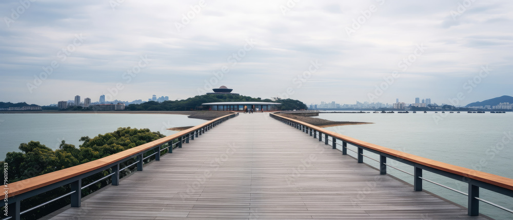 Tranquil Path to Urban Oasis: Waterside Boardwalk Tranquil Path to Urban Oasis: Waterside Boardwalk