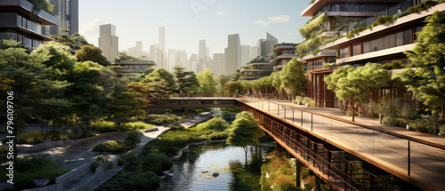 Sustainable Urban Oasis Amidst Modern Cityscape