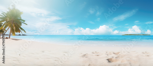 Serene Tropical Beach Paradise Panorama