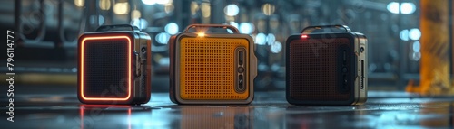 Compact and portable audio equipment, highquality technology for onthego listening , octane render photo