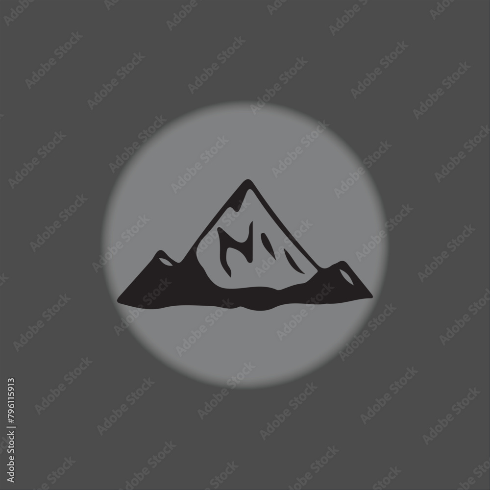 Fototapeta premium Mountain vector Outdoor symbols isolated