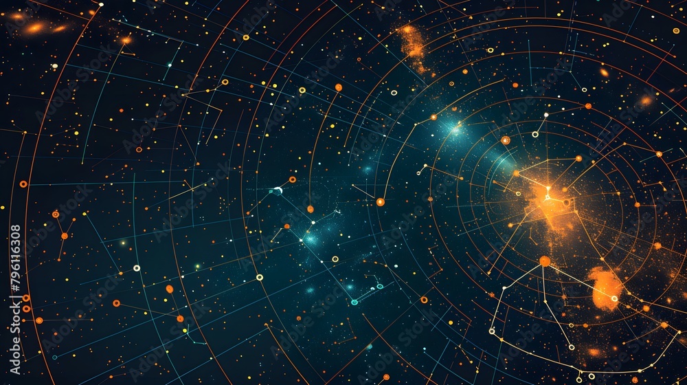 Obraz premium Design a star map with an ultra-modern look 