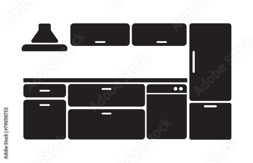 Fotografi kitchen icon on white background