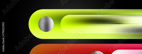 A yellow and red automotive lighting design featuring a rectangular shape with a hole in the middle, suitable for vehicle bumpers or exterior accessories