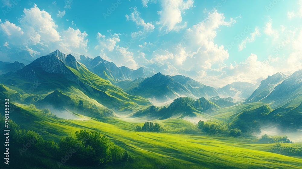 Obraz premium background landscape Green Mountain