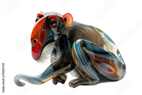 Colorful Glass Animal on White Surface © Yasir