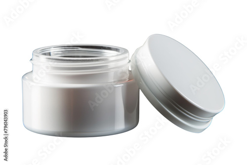 Cosmetic cream jar white product on Transparent Background PNG