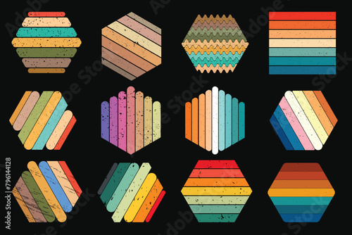 Retro Vintage Sunset Background for T-Shirt Design. Vintage sunset collection in 70s 80s style. Graphics for the print products, t-shirt, vintage sports apparel, Vector illustration, fashion, badge.