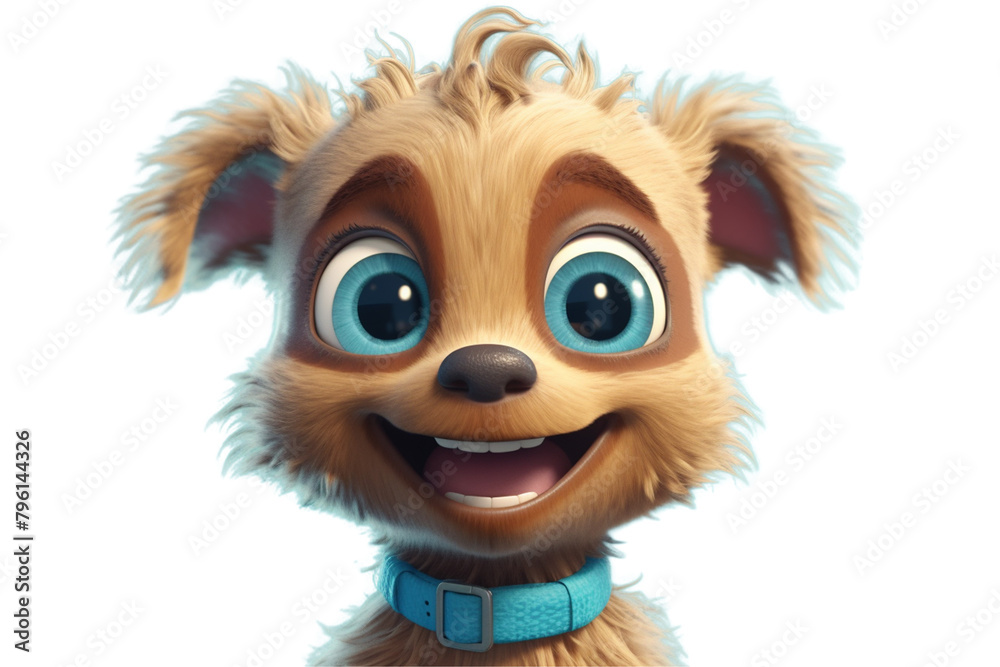 Happy furry and cute baby dog on Transparent Background PNG Happy furry and cute baby dog on Transparent Background PNG