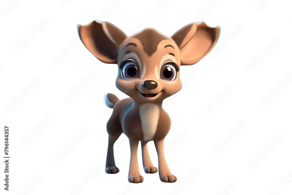 Happy furry and cute baby deer on Transparent Background PNG Happy furry and cute baby deer on Transparent Background PNG