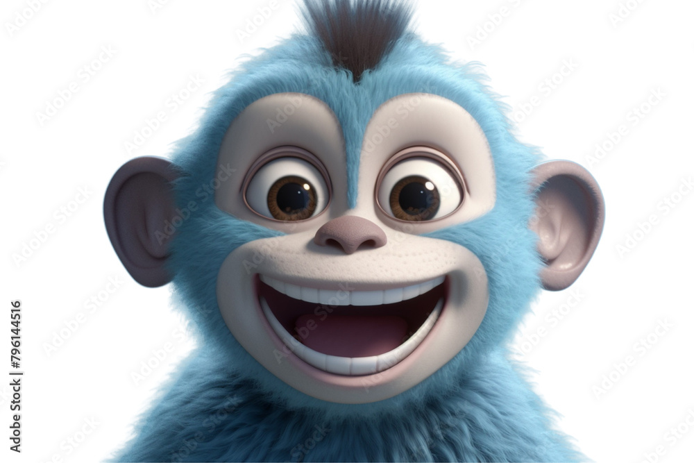 Happy furry and cute baby monkey on Transparent Background PNG Happy furry and cute baby monkey on Transparent Background PNG