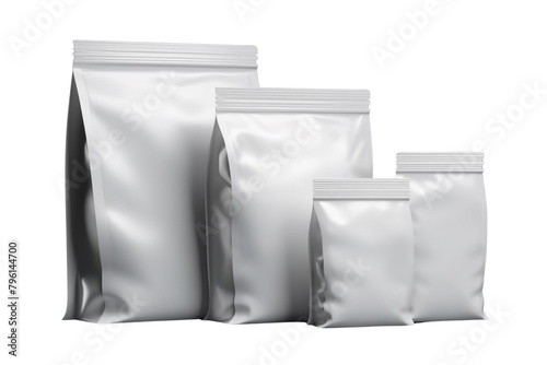 White foil packages on Transparent Background PNG 