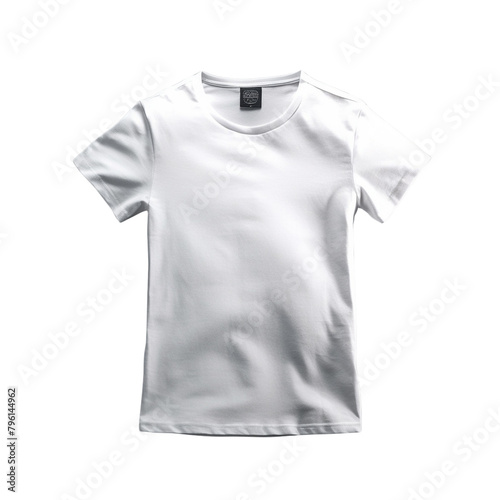 White t shirt mockup on Transparent Background PNG