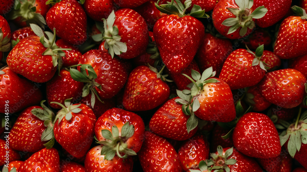pile of fresh strawberry pile of fresh strawberry