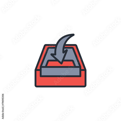 in box icon. vector.Editable stroke.linear style sign for use web design,logo.Symbol illustration.