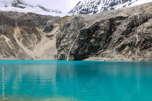 glacier lake in the mountains