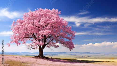 tree in bloom in spring.