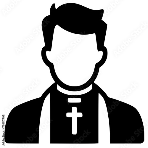pastor priest father icon Generative AI