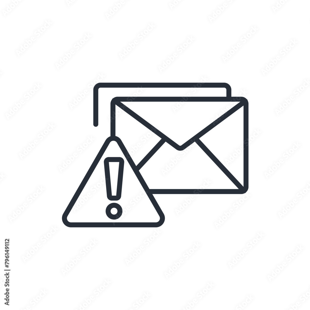 Spam icon. vector.Editable stroke.linear style sign for use web design,logo.Symbol illustration. Spam icon. vector.Editable stroke.linear style sign for use web design,logo.Symbol illustration.