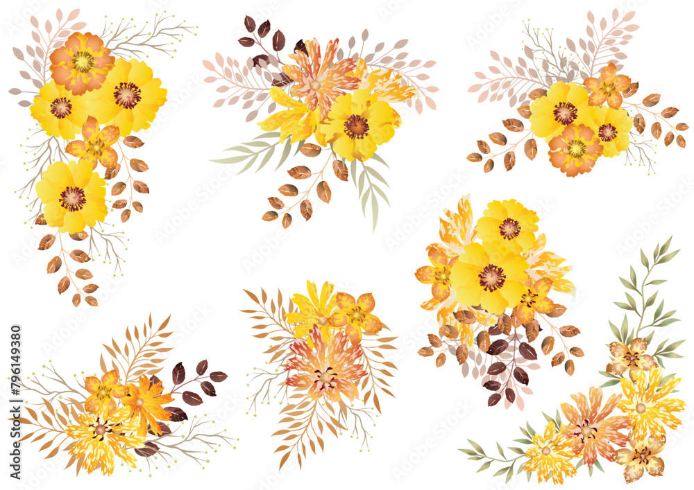 winter floral desghin pattern