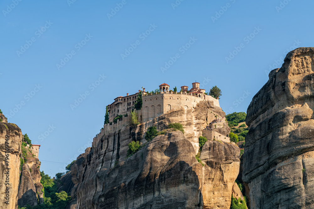 Meteora, Kalambaka, Greece. St. Varlaam Monastery. Meteora - rocks, up to 600 meters high. There are 6 active Greek Orthodox monasteries listed on the UNESCO list