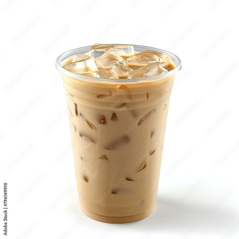 Iced Vanilla Latte in takeaway cup, isolated on white background. generative AI
Iced Vanilla Latte in takeaway cup, isolated on white background. generative AI