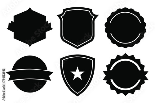 Blank Retro Style Badge Collection vector