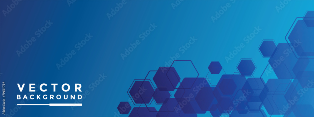Blue Background hexagon pattern look like honeycomb vector illustration ...