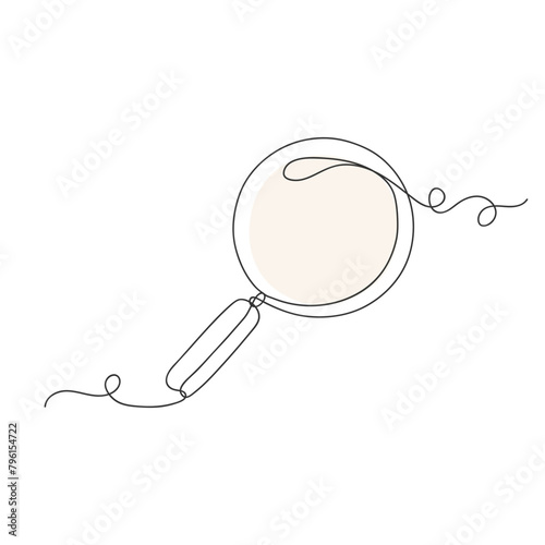 Magnifying glass search symbol isolated vector illustration.