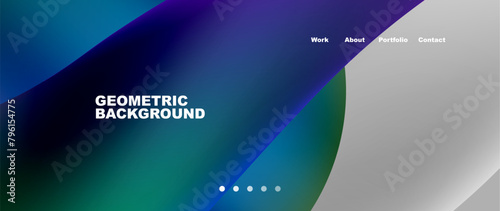 A geometric background featuring an electric blue circle in the middle, resembling an astronomical object. Surrounding it are various electronic devices like gadgets, eyewear, and display devices