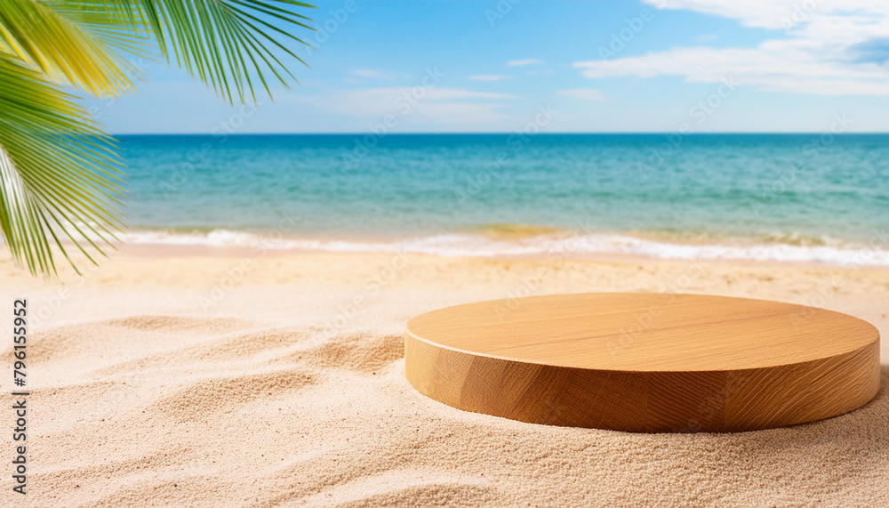 Beach podium summer background - Product showing Beach podium summer background - Product showing