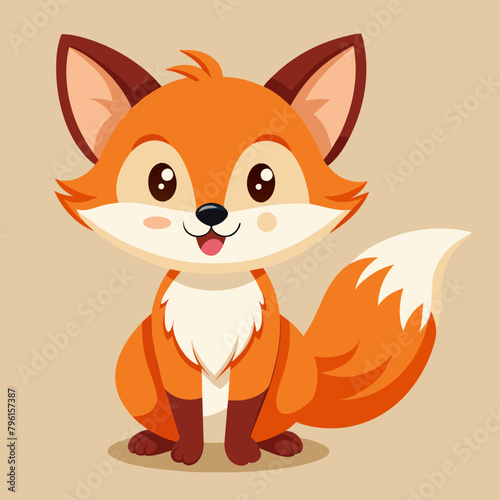 Fototapeta Naklejka Na Ścianę i Meble -  cute-smiling-fox 