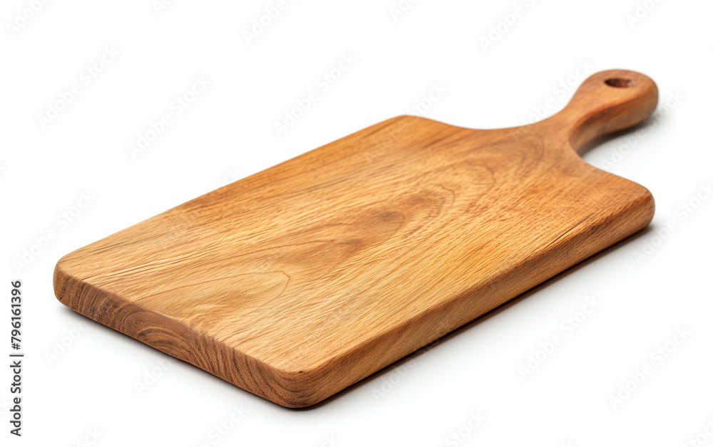 A wooden cutting board with a wooden handle A wooden cutting board with a wooden handle