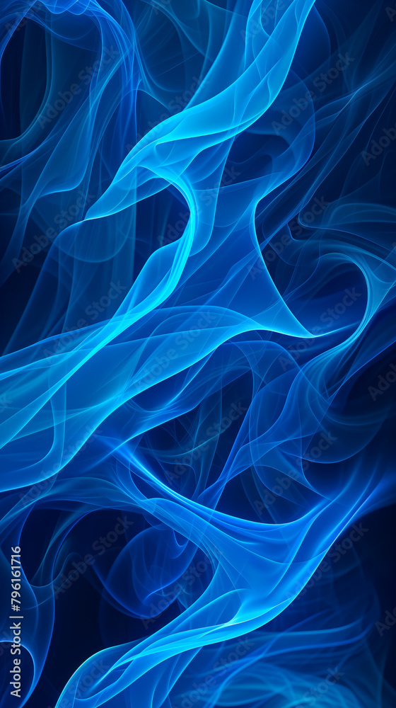 A blue flame with a blue background