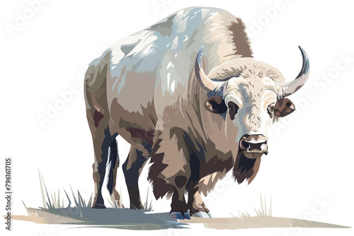 white buffalo vector png