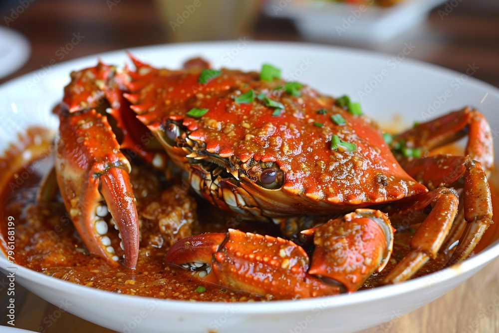 Singaporean Chili Crab fiery sauce seaside eatery essence