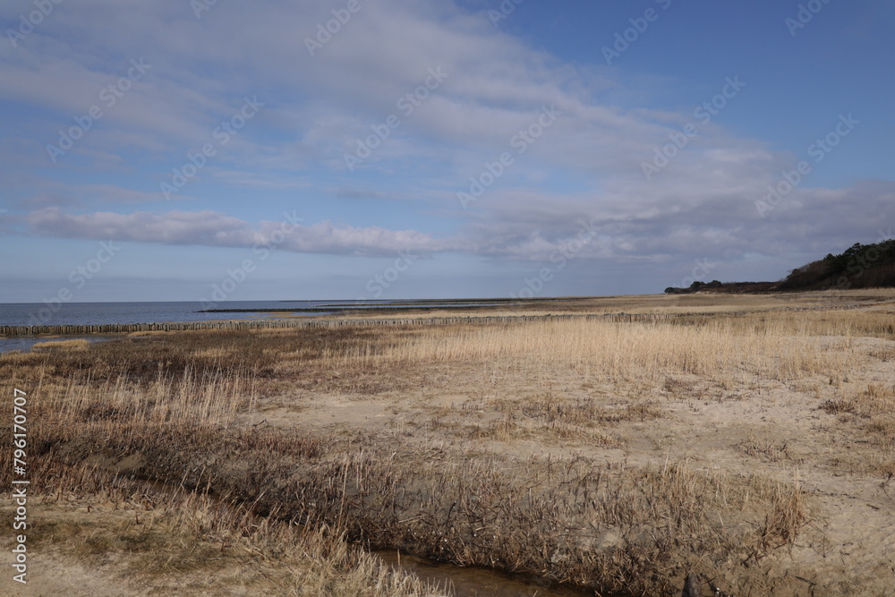 Blick auf die Küstenlandschaft bei Cuxhaven an der Nordsee	