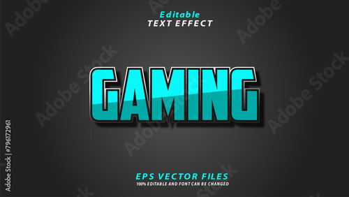 Gaming Type EPS Editable Text Effect and font can be changed