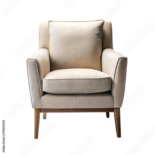 arm chair on isolated on transparent background. AI Generative