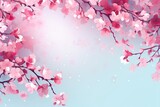 Cherry Blossoming Gradient Delight: Festival Backdrop Spectacular