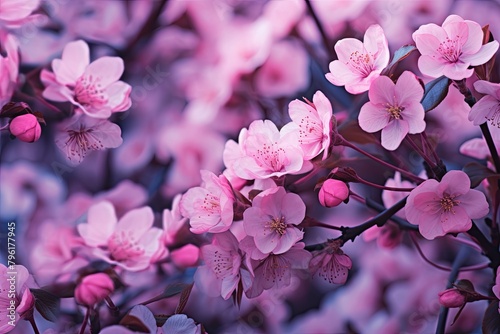 Blossoming Cherry Gradient Colors: Elegance of Cherry Bloom