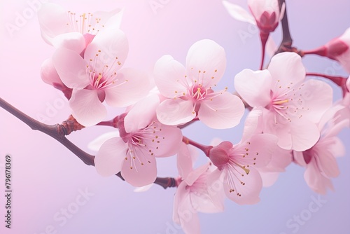 Blossoming Cherry Gradient: Soft Pastel Tones Delight