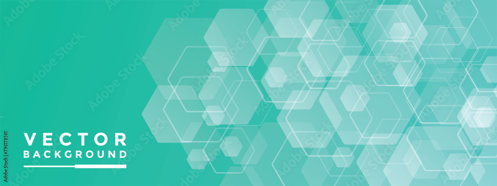 Background Mint green hexagon pattern look like honeycomb vector ...