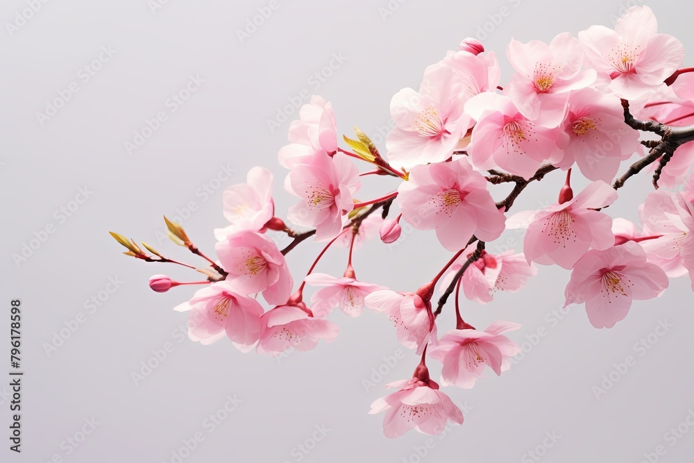 Blossoming Cherry Flower Gradient Beauty: Serene Tree Gradients