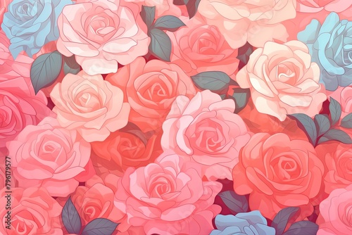 Blush Rose Garden Gradients - Pastel Floral Artistry